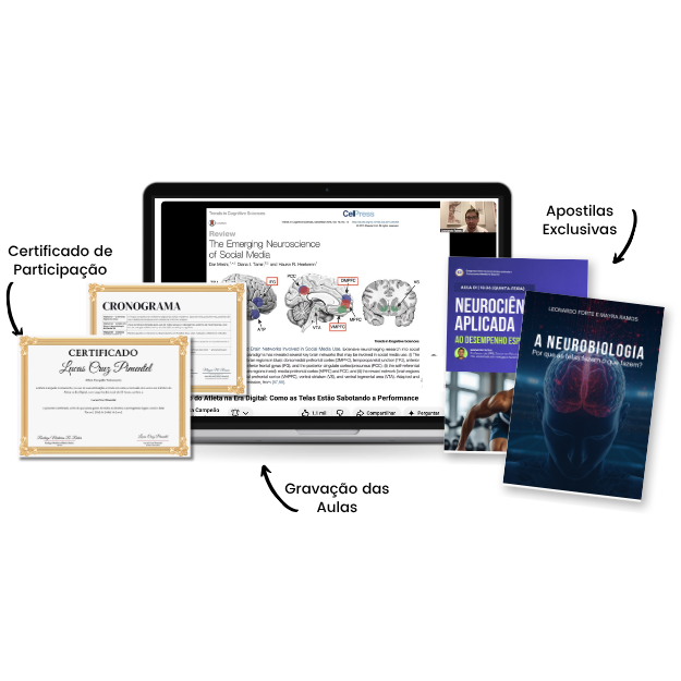 Curso O Cérebro do Atleta na Era Digital: gravações das aulas, certificado e apostilas